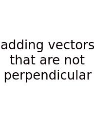 Adding Vectors That Are Not Perpendicular