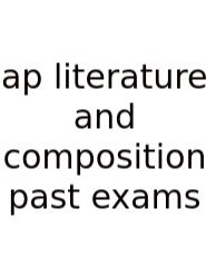 Ap Literature And Composition Past Exams