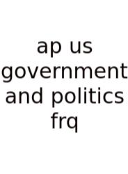 Ap Us Government And Politics Frq
