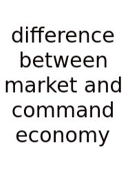 Difference Between Market And Command Economy