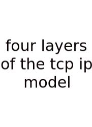 Four Layers Of The Tcp Ip Model