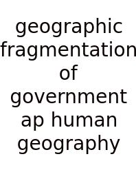 Geographic Fragmentation Of Government Ap Human Geography