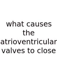 What Causes The Atrioventricular Valves To Close